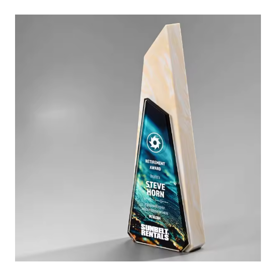 Trophée cristal et marbre A1